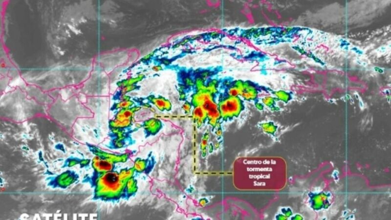 Tormenta tropical Sara se acerca a México con fuertes lluvias en 5 estados